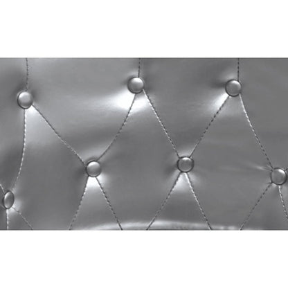 vidaXL Tub Chair Silver Faux Leather, 60708