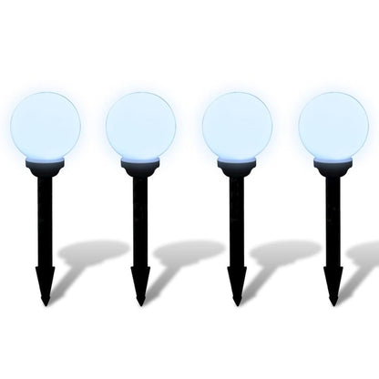 vidaXL Outdoor Path Garden Solar Lamp Solar Ball Light LED 5.9" 4pcs with Ground Spike 0863