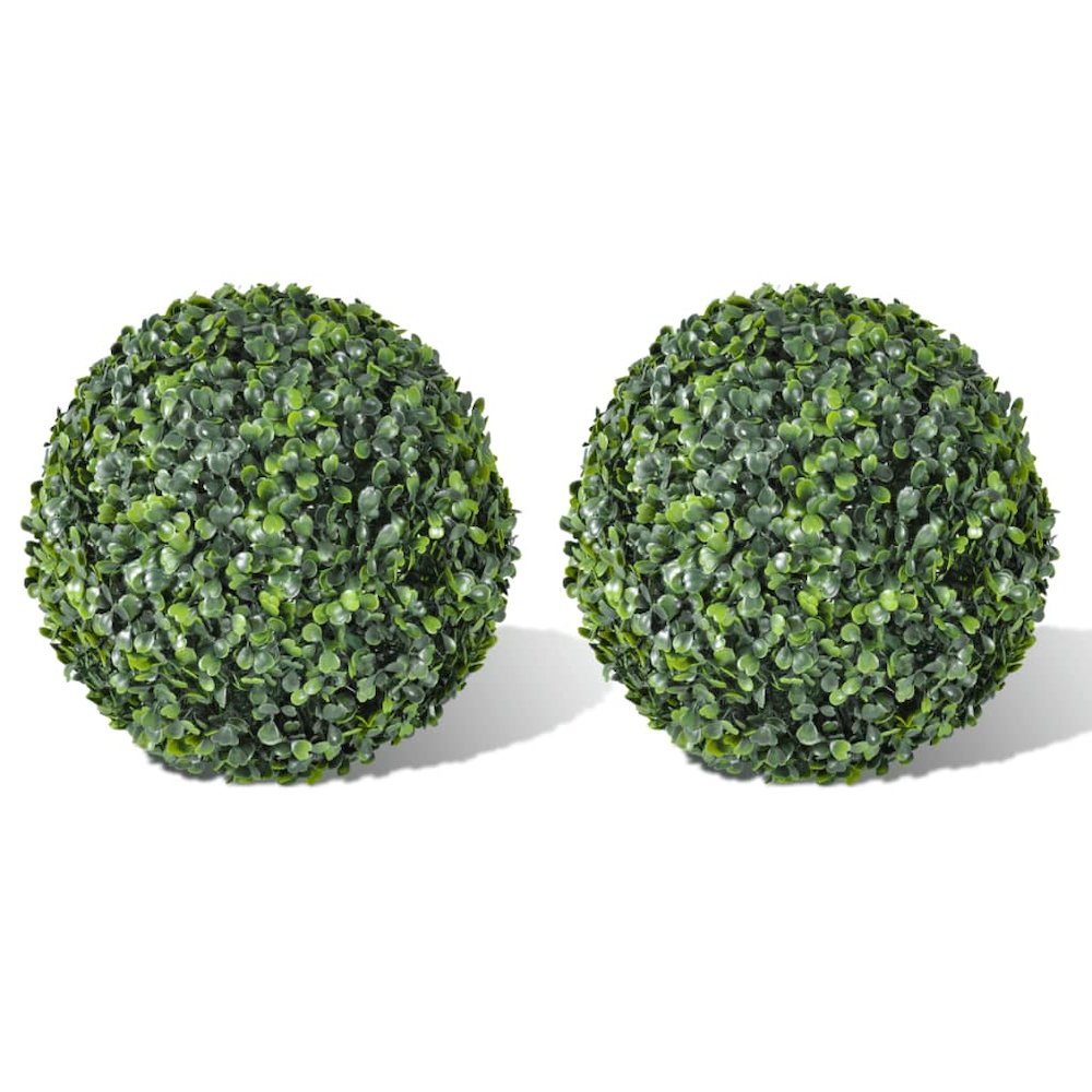 Artificial Plant Set of 2 Mixed green PVC 14 in diameter