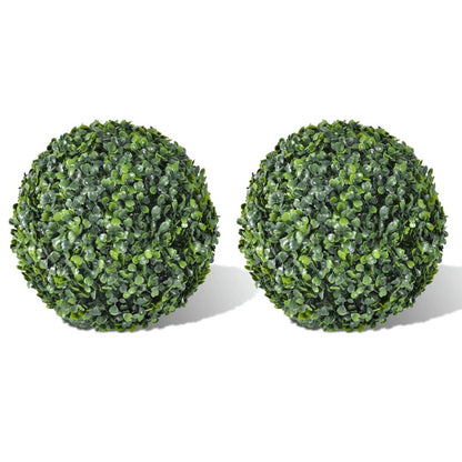Artificial Plant Set of 2 Mixed green PVC 14 in diameter
