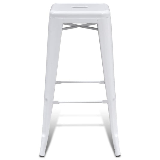 vidaXL Bar Stools 2 pcs White Steel, 240925