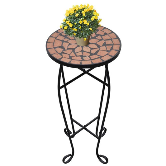 vidaXL Mosaic Side Table Plant Table Terracotta, 41127