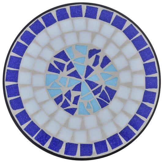 vidaXL Mosaic Side Table Plant Table Blue White, 41128