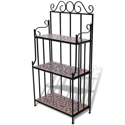 vidaXL Plant Stand Display Terracotta Color Mosaic Pattern, 41131