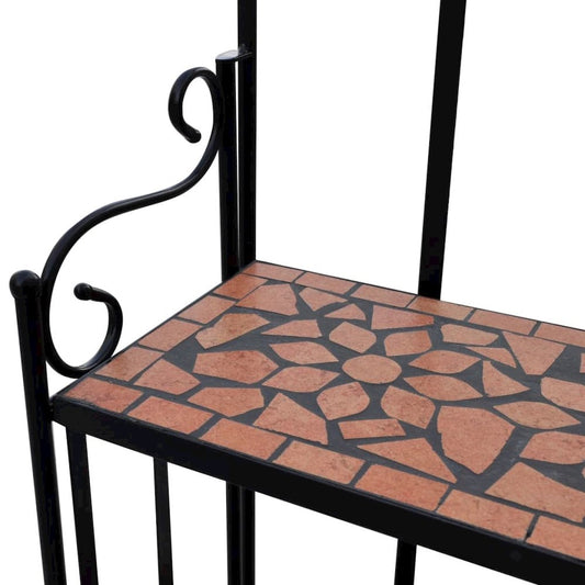vidaXL Plant Stand Display Terracotta Color Mosaic Pattern, 41131