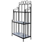 vidaXL Plant Stand Display Blue White Mosaic Pattern, 41132