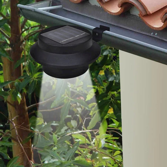 vidaXL Outdoor Solar Lamp Set 6 pcs Fence Light Gutter Light Black 1180