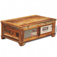vidaXL Coffee Table with Storage Vintage Reclaimed Wood, 241092