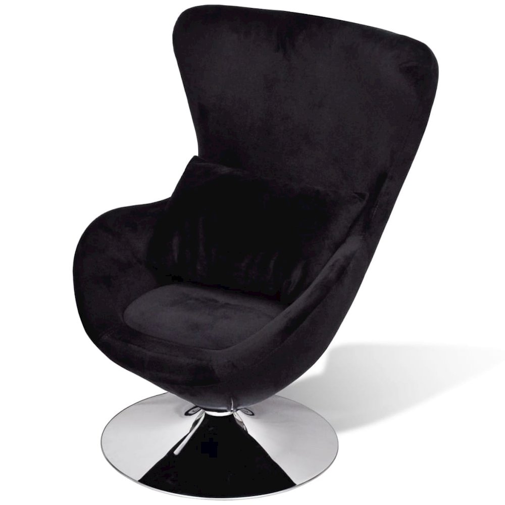 Armchairs Black and silver Plywood and iron with polyester fabric