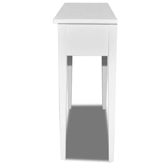 White Dressing Console Table with Two Drawers, 241145