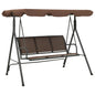 Porch Swing Coffee Powder-coated steel frame Large