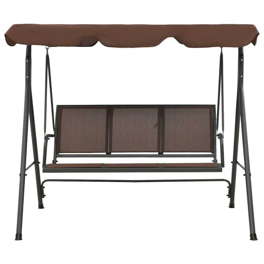 Porch Swing Coffee Powder-coated steel frame Large