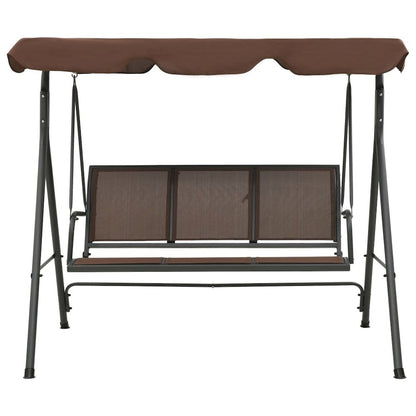 Porch Swing Coffee Powder-coated steel frame Large