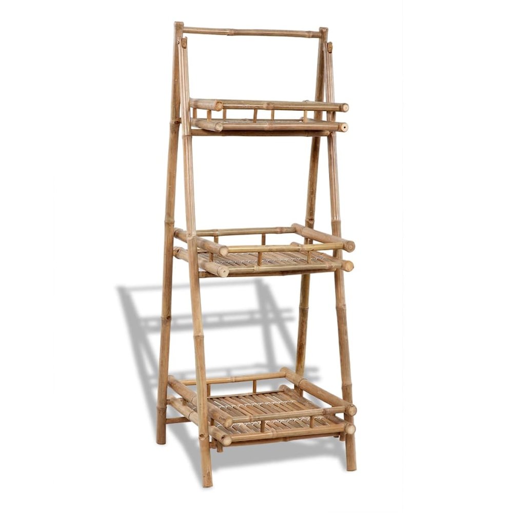 vidaXL 3-Tier Folding Bamboo Plant Rack, 41493