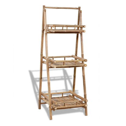 vidaXL 3-Tier Folding Bamboo Plant Rack, 41493