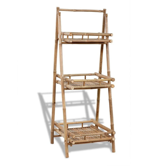 vidaXL 3-Tier Folding Bamboo Plant Rack, 41493