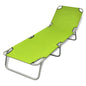 Sun Lounger Apple Green Polyester One Size Foldable Sun Lounger