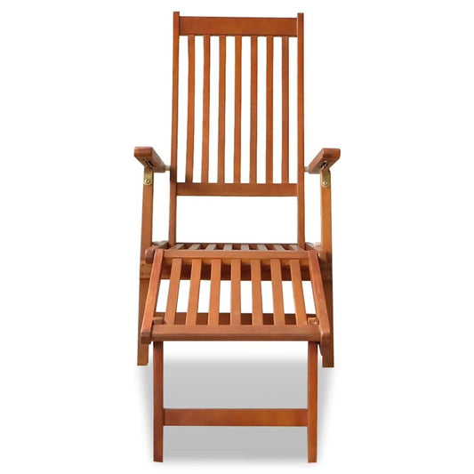 Sun Lounger Brown Acacia hardwood Standard Foldable