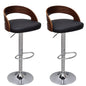 Bar Stool Set of 2 Black, Brown