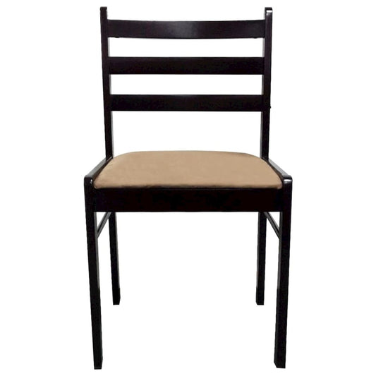 Dining Chairs 4 pcs Brown Solid Rubber Wood and Velvet