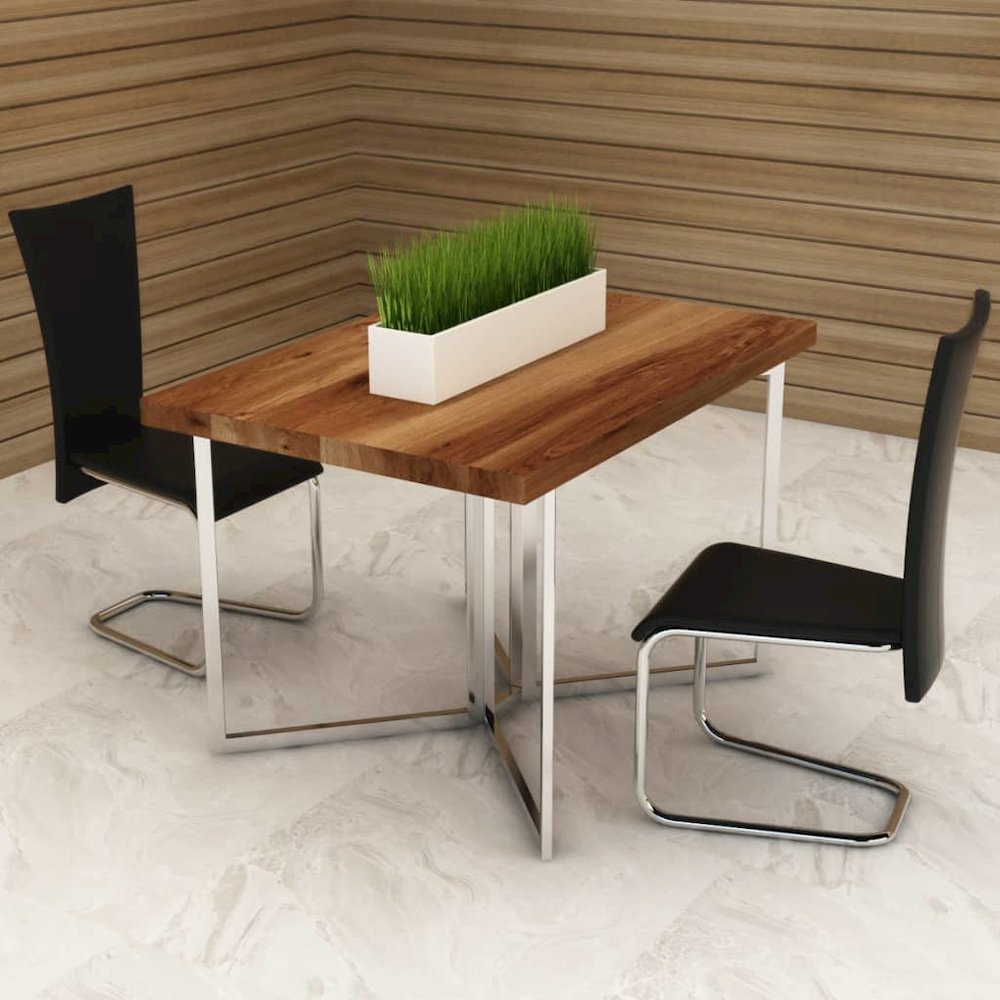 Dining Chair Set of 2 Black Faux Leather Standard Modern