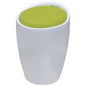 Stool White, Apple Green ABS Plastic, Faux Leather Standard Stool