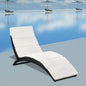 Sun Lounger Black, Cream White