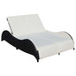Sun Loungers Black PE rattan Large Adjustable Armrests