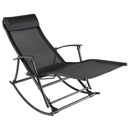 Garden Chair Black Steel Standard Foldable Garden Chair