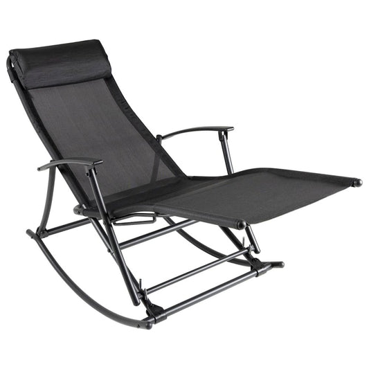 Garden Chair Black Steel Standard Foldable Garden Chair