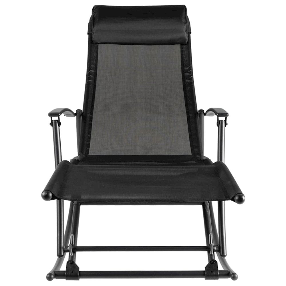 Garden Chair Black Steel Standard Foldable Garden Chair