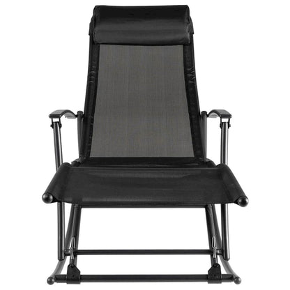 Garden Chair Black Steel Standard Foldable Garden Chair