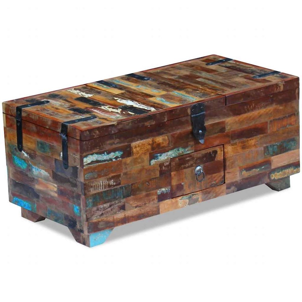 vidaXL Coffee Table Box Chest Solid Reclaimed Wood 31.5"x15.7"x13.8", 243320