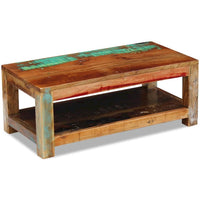 vidaXL Coffee Table Solid Reclaimed Wood 35.4"x17.7"x13.8", 243322