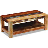 vidaXL Coffee Table Solid Reclaimed Wood 35.4"x17.7"x13.8", 243322