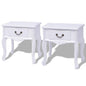 vidaXL Side Cabinet 2 pcs MDF White, 242750