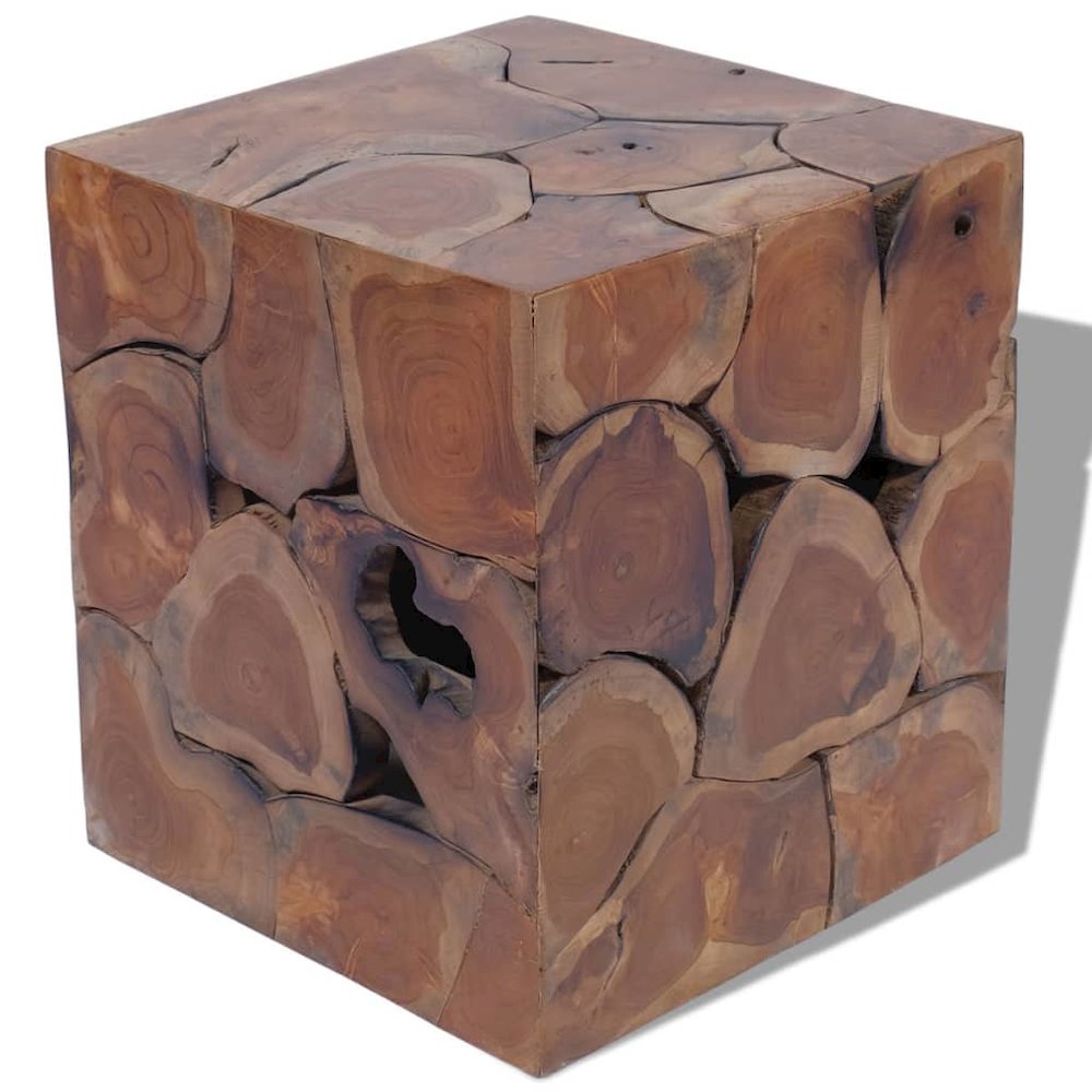 Stool Brown Solid teak wood Medium Hardwood Wooden Stool