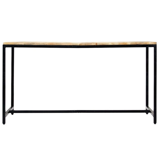 vidaXL Dining Table 55.1"x27.6"x29.5" Solid Rough Mango Wood, 247811