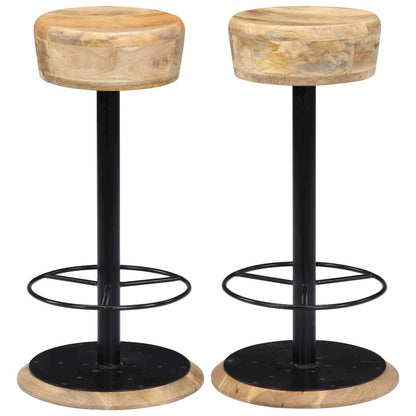 vidaXL Bar Stools 2 pcs Solid Mango Wood, 247832