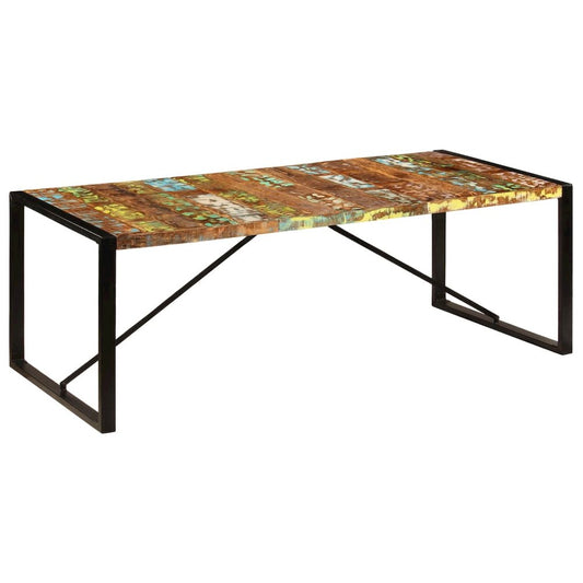 vidaXL Dining Table 86.6"x39.4"x29.5" Solid Reclaimed Wood, 247409