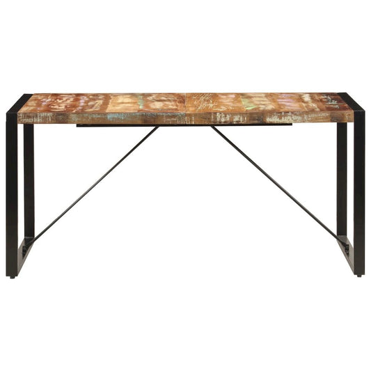 vidaXL Dining Table 63"x31.5"x29.5" Solid Reclaimed Wood, 247418