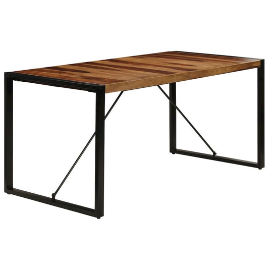 vidaXL Dining Table 63"x31.5"x29.5" Solid Sheesham Wood, 247419