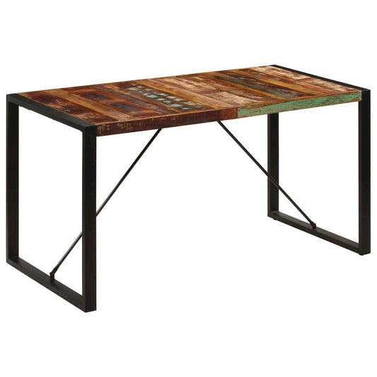 vidaXL Dining Table 55.1"x27.6"x29.5" Solid Reclaimed Wood, 247421