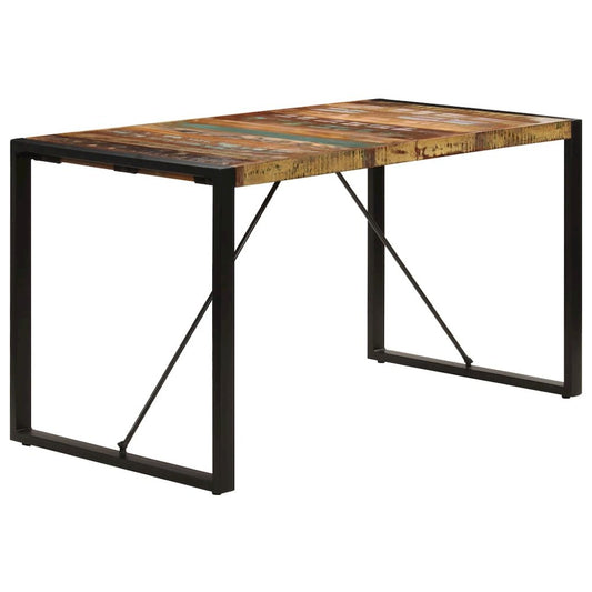 vidaXL Dining Table 55.1"x27.6"x29.5" Solid Reclaimed Wood, 247421