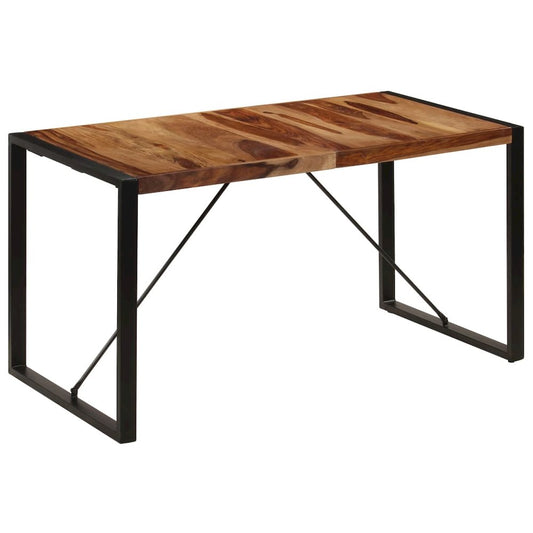 vidaXL Dining Table 55.1"x27.6"x29.5" Solid Sheesham Wood, 247422