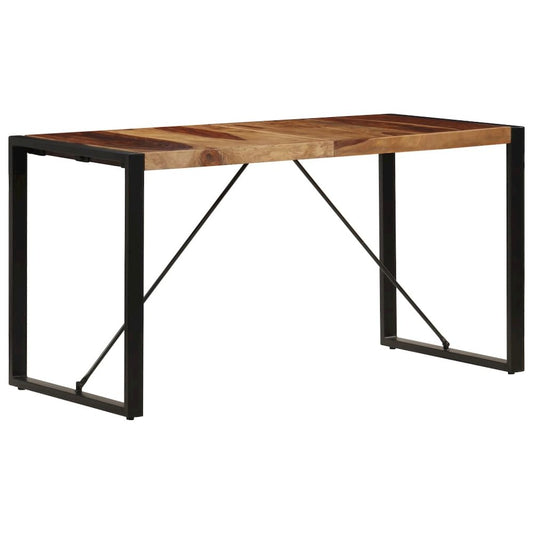 vidaXL Dining Table 55.1"x27.6"x29.5" Solid Sheesham Wood, 247422