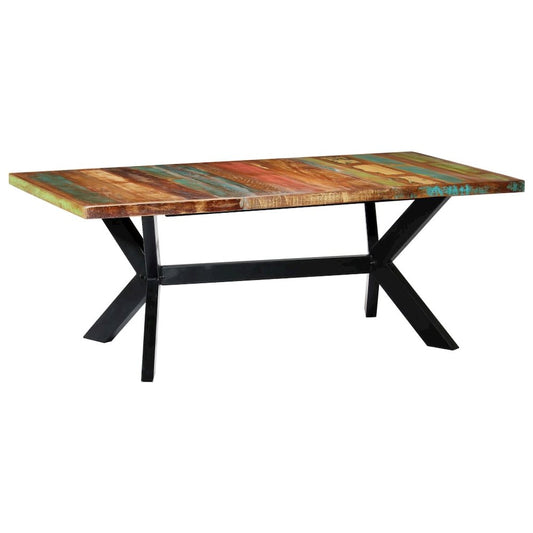 vidaXL Dining Table 78.7"x39.4"x29.5" Solid Reclaimed Wood, 247429