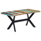 vidaXL Dining Table 63"x31.5"x29.5" Solid Reclaimed Wood, 247435