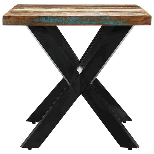vidaXL Dining Table 63"x31.5"x29.5" Solid Reclaimed Wood, 247435