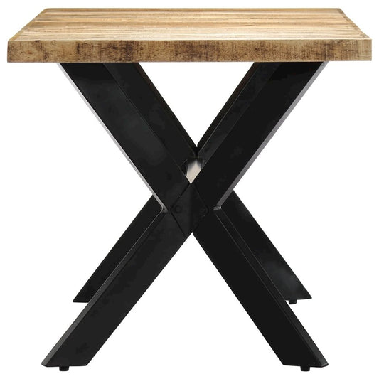vidaXL Dining Table 55.1"x27.6"x29.5" Solid Rough Mango Wood, 247437
